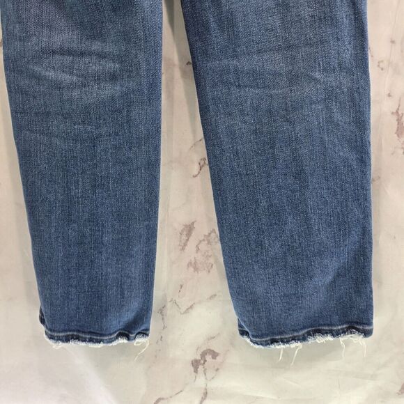 Good American Jeans Womens 2 Good Curve Straight Denim High Rise Crop Indigo - Picture 8 of 11